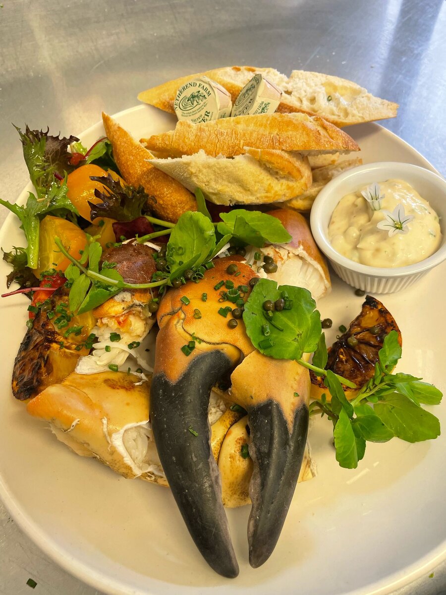 Fresh Cornish crab at The Chapel Port Isaac