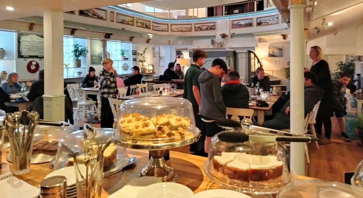 The Chapel cafe interior with gallery