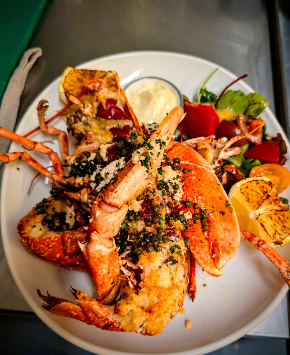 Grilled lobster at The Chapel restaurant