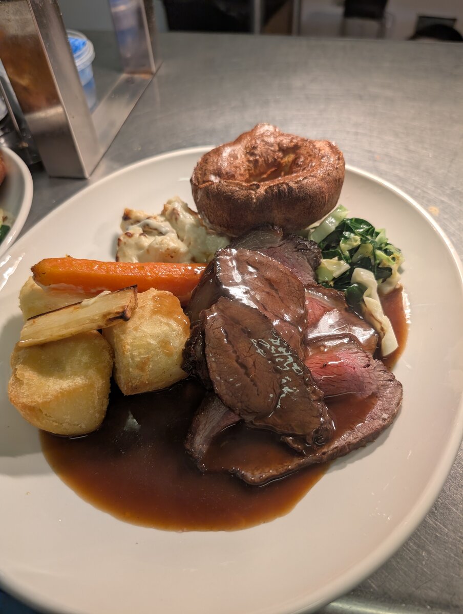 Sunday roast with Yorkshire pudding at The Chapel